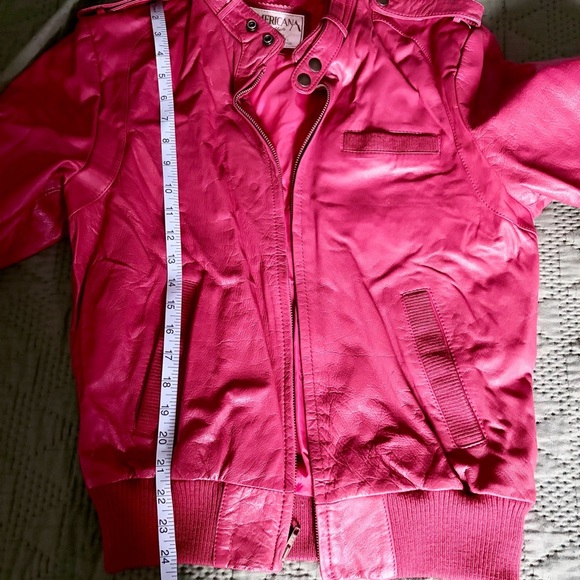 Americana Leather Vintage Red Leather Jacket - Picture 7 of 10